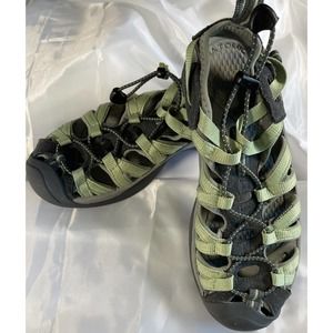 Keen Women's 7 Light Green Slip-on Sandals Hiking Water Shoes D10-4v.